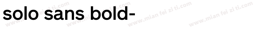 solo sans bold字体转换